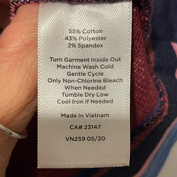 Talbots Zip Mock Neck Striped Sports Stretch Pullover Top Sz 1X - Picture 10 of 10